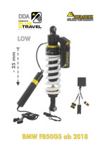 Amortyzator tylny obniżający zawieszenie o 25 mm DDA / Plug & Travel Touratech BMW F850GS (18-23)