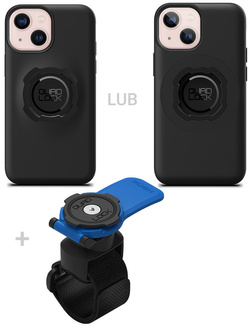 Zestaw: etui na telefon iPhone 13 mini + uchwyt Quad Lock montowany za pomocą paska z szybkozłączką