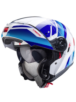 Kask szczękowy Caberg Levo X Manta biało-niebiesko-czerwony