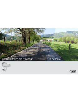 Szyba do kasku Shoei NXR II / X-SPR PRO CWR-F2PN lekko przyciemniana