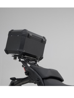 Zestaw: kufer centralny czarny TRAX ADV + stelaż Adventure-rack SW-Motech Ducati Multistrada V4 S Sport 1A / V4 Pikes Peak (20-)/ Rally (23-) [poj.: 38l]