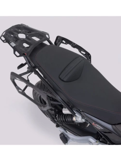 Zestaw: kufry boczne + kufer centralny TRAX ADV + stelaże SW-Motech Moto Guzzi V85 Strada (24-) czarne