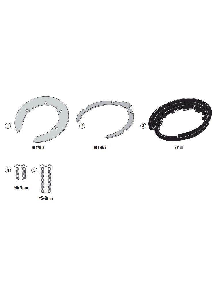 Mocowanie do tankbagów GIVI Tanklock, TanklockED Husqvarna Svartpilen 701 (20')