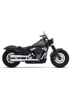 Tłumiki motocyklowe Rinehart Racing 3,5" Duals do modeli Harleya Davidsona Softail chromowane/czarne
