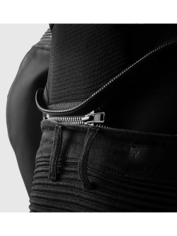 Kurtka motocyklowa skórzana Rebelhorn Vandal 2 czarno-szaro-czerwona