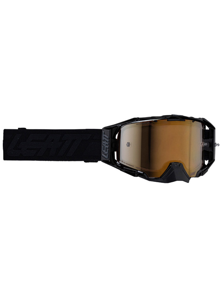 Gogle motocyklowe Leatt Velocity 6.5 Iriz Stealth z lustrzaną brązową szybą czarne