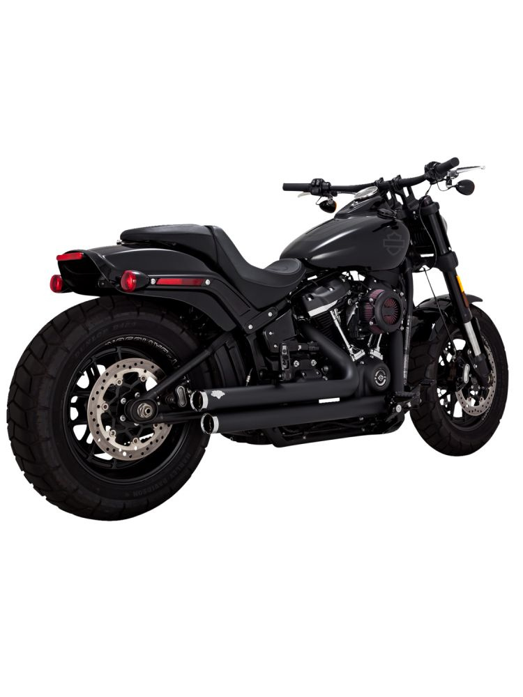 Pełny układ wydechowy Vance & Hines Big Shots Staggered do wybranych modeli Harleya Davidsona Czarny Mat