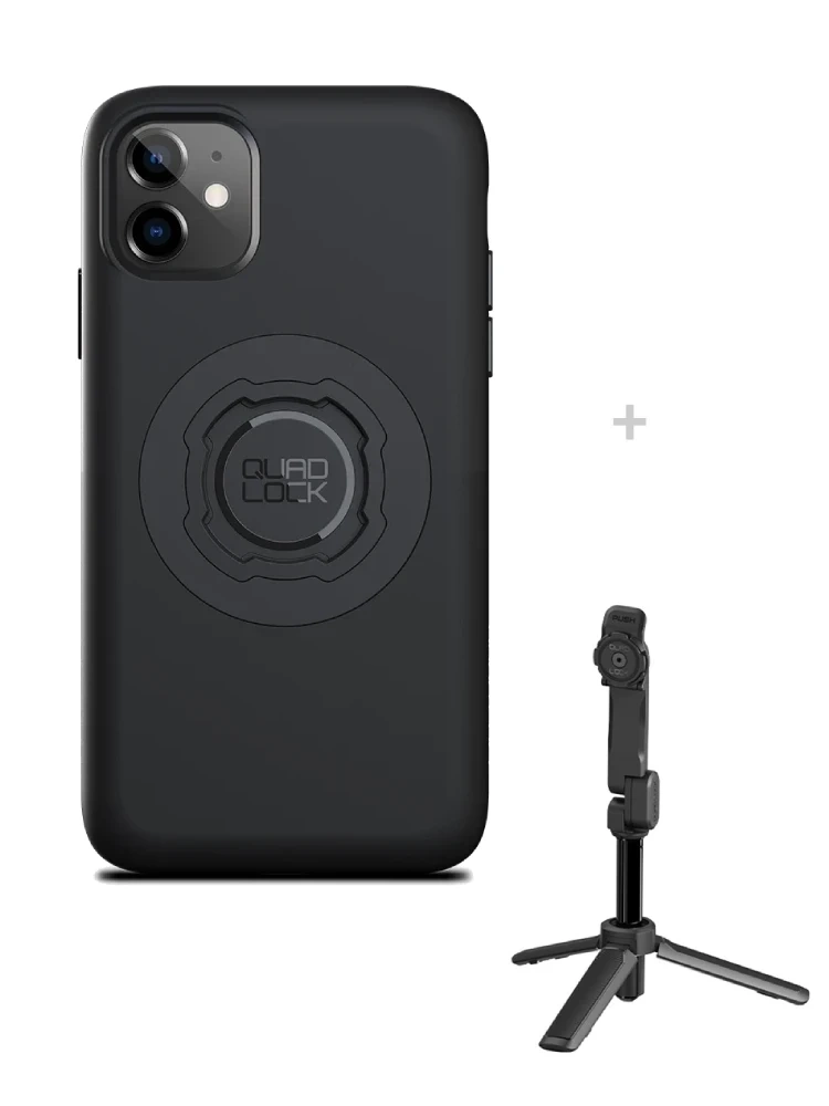 Zestaw: etui na telefon iPhone 11 + statyw/ selfie stick Quad Lock