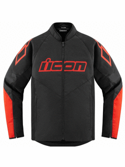 Kurtka motocyklowa tekstylna Icon Hooligan CE czarno-czerwona