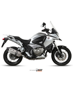 Tłumik motocyklowy Slip-On Line (Speed Edge) MIVV do Honda VFR 1200 X Crosstourer (12-20) srebrny