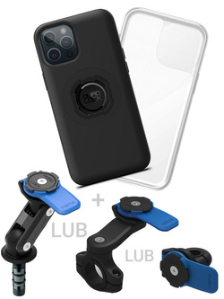 Zestaw na motocykl: etui MAG na telefon iPhone 12 Pro Max (magnetyczne) + wodoodporny pokrowiec MAG + mocowanie Quad Lock