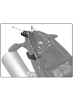 Zestaw montażowy GIVI do zamocowania T681 bez stelaża centralnego 780FZ Ducati Monster 696/ 795/ 1100 (08-14)