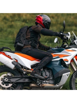 Jeansy motocyklowe Knox Colton Slim Aged Black Rust czarne