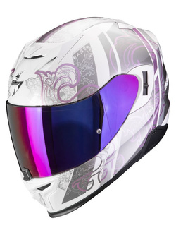Kask integralny Scorpion Exo-520 Evo Air Fasta biało-fioletowy
