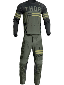 Spodnie cross dziecięce Thor Pulse Combat zielono-czarne