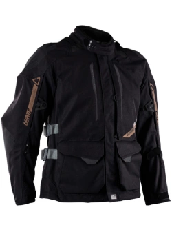 Kurtka motocyklowa tekstylna Leatt DriTour 5.5 Stealth czarno-szara