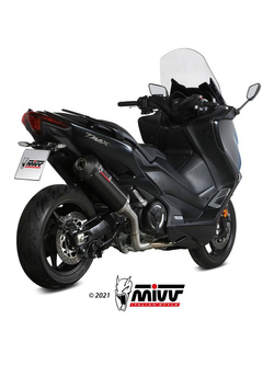 Pełny układ wydechowy (Oval) MIVV do Yamaha T-Max 530 (17-19) / 560 (20-21) czarny
