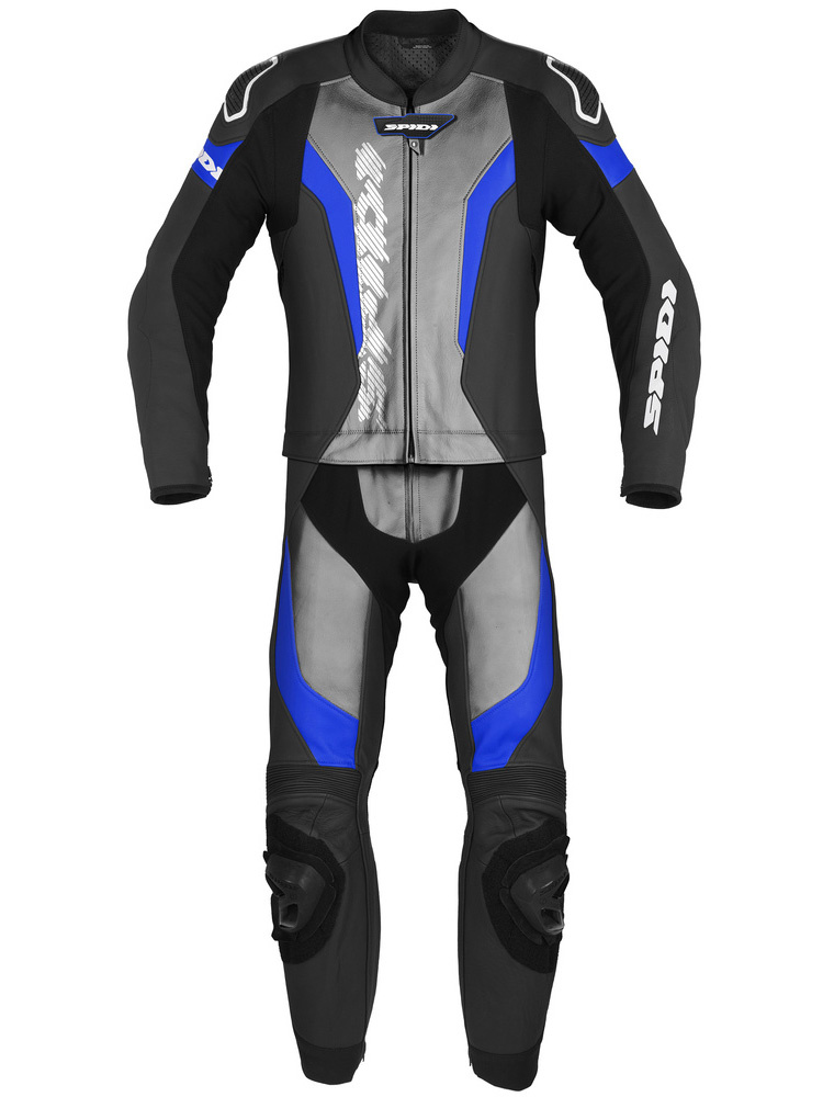 Kombinezon motocyklowy dwuczęściowy Spidi Laser Touring czarno-szaro-niebieski
