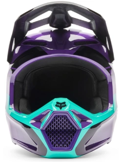 Kask enduro Fox V1 Collect czarno-niebiesko-fioletowy