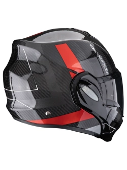 Kask szczękowy Scorpion Exo-Tech Evo Carbon Cad czarno-czerwony