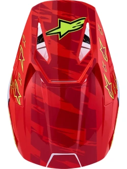 Kask enduro dziecięcy Alpinestars SM3 Falcon biało-czerwono-niebieski połysk