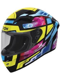 Kask integralny Airoh Connor Stellar niebiesko-żółto-różowy połysk