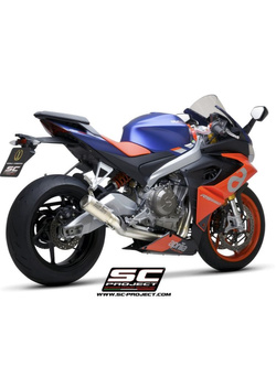 Pełny układ wydechowy 2-1 SC-Project CR-T Aprilia RS 660 (20-) tytan