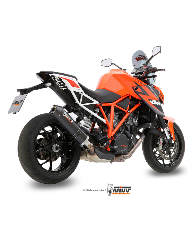 Tłumik motocyklowy Slip-On Line (Oval) MIVV do KTM Superduke 1290 (14-19) carbon
