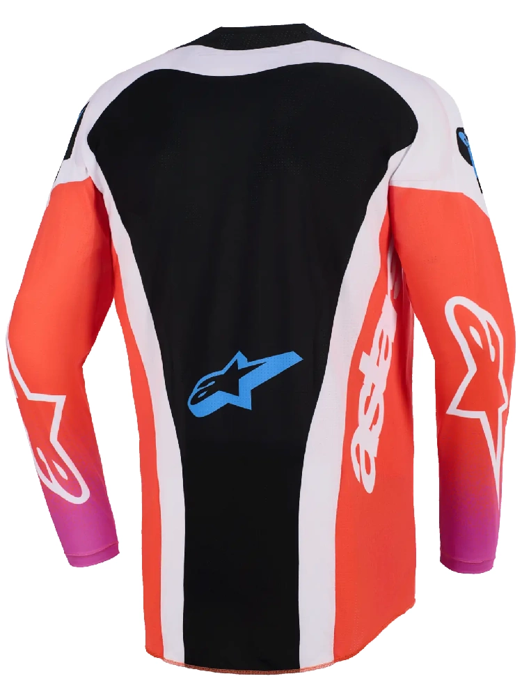 Bluza cross Alpinestars MX Techstar Knif szaro-pomarańczowo-niebieska