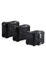 Zestaw: kufry boczne + kufer centralny TRAX ADV + stelaże SW-Motech KTM (wybrane modele) czarne [poj.: 2 x 37l + 38l]