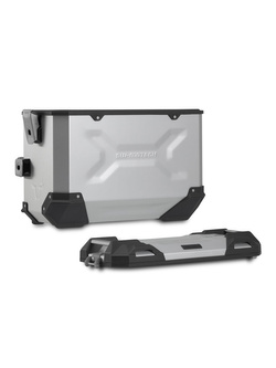 Zestaw: kufry boczne TRAX ADV + stelaże PRO 45/37 L Sw-Motech Suzuki V-Strom 800DE, V-Strom 800 (23-) (pojemność 37 i 45 L) srebrne