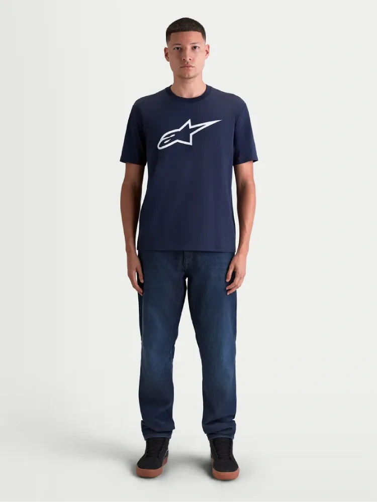 Koszulka z krótkim rękawem Alpinestars Ageless 2.0 CSF niebiesko-biała