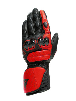 Skórzane rękawice motocyklowe Dainese Impeto czarno-czerwone