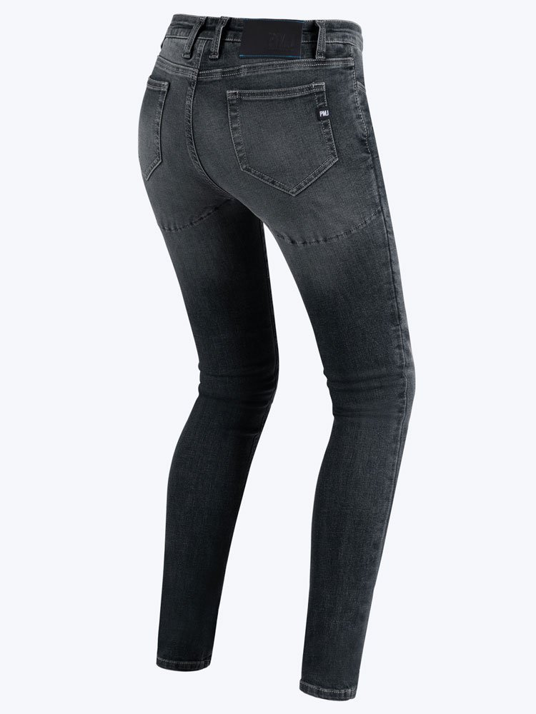 Jeansy motocyklowe damskie PMJ Skinny czarne