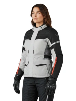 Kurtka motocyklowa damska tekstylna REV’IT! Outback 4 H2O szaro-czarna