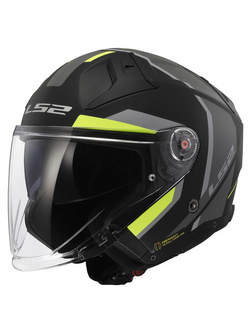 Kask otwarty LS2 OF603 Infinity II Focus czarno-żółty matowy