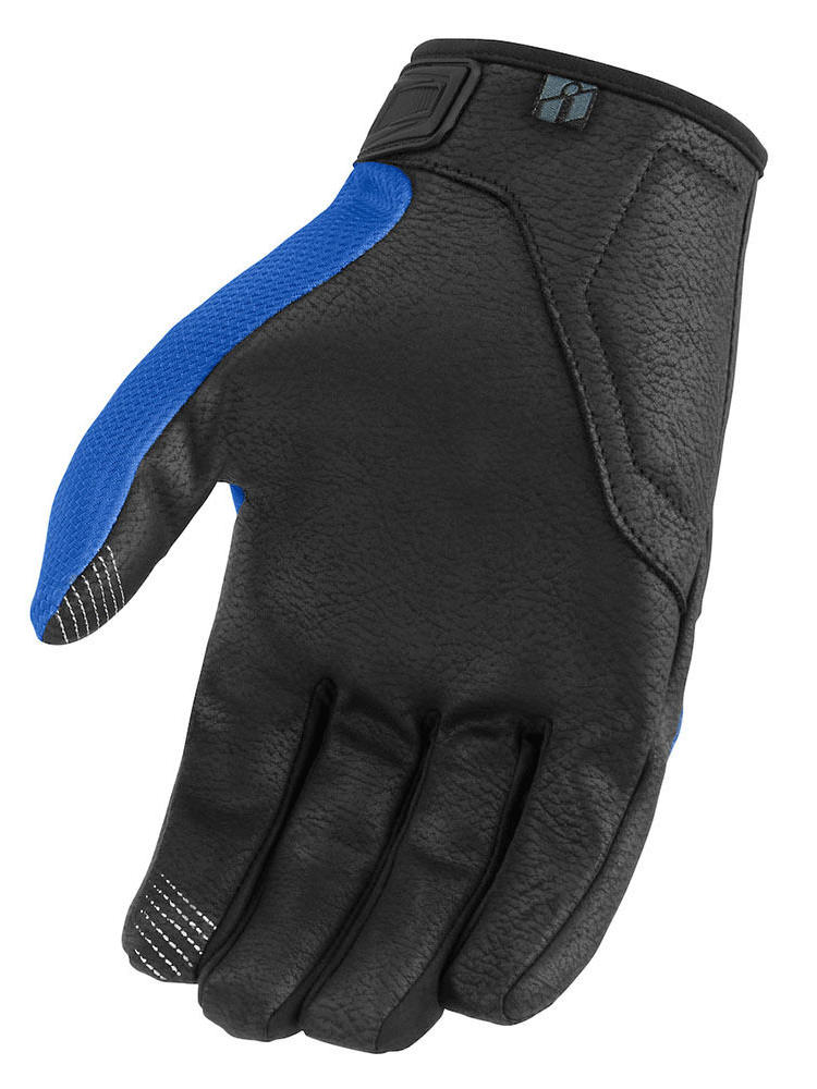 Rękawice motocyklowe Icon Hooligan CE niebiesko-czarne