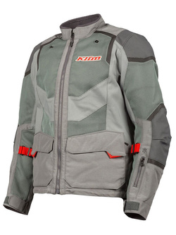 Kurtka motocyklowa tekstylna Klim Baja S4 szaro-czerwona