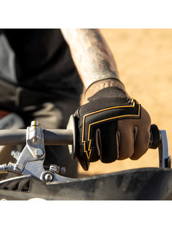 Rękawice cross Biltwell Baja brązowo-czarne