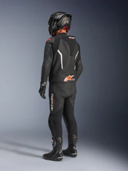 Kombinezon motocyklowy skórzany dwuczęściowy Alpinestars GP Force V2 czarno-biało-czerowny