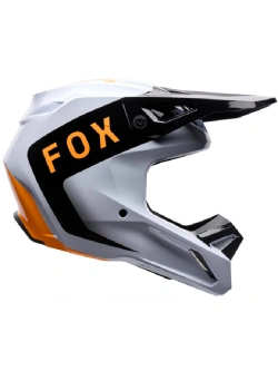 Kask enduro Fox V1 Noble czarno-biało-pomarańczowy