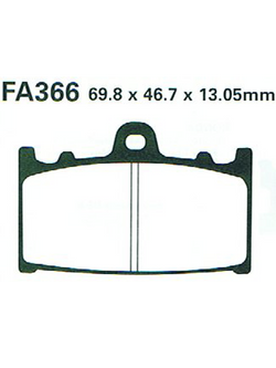 Klocki hamulcowe EBC FA366V 69.8 x 46.7 x 13.05mm NA TYŁ