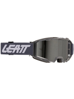 Gogle motocyklowe z lustrzaną srebrną szybą Leatt Vizion 3.5 Iriz szare