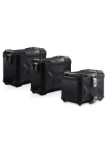 Zestaw: kufry boczne 37/45 + kufer centralny + stelaże TRAX ADV SW-Motech Moto Guzzi V85 TT (24-) czarne