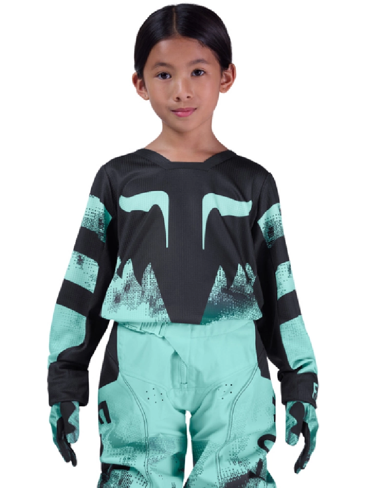 Bluza enduro dziecięca Fox 180 Kairos czarno-niebieska