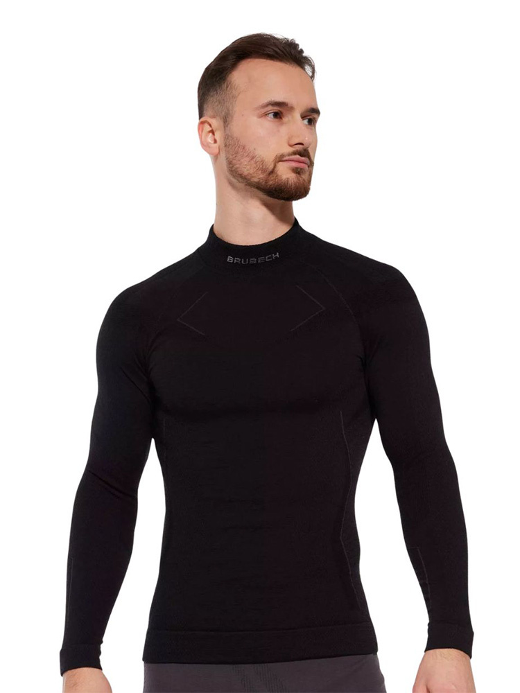 Bluza termoaktywna z długim rękawem Brubeck Extreme Merino czarna