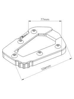 Poszerzenie stopki bocznej Puig Honda CRF1100L Africa Twin (20-)/ CRF1100L Africa Twin Adventure Sports (24-)