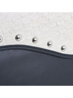 Skórzane sakwy boczne Hepco&Becker IVORY do montażu na stelażach C-Bow Biało-czarne