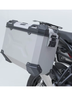 Zestaw: kufry boczne + stelaże PRO TRAX ADV SW-Motech Ducati Multistrada V2/ S (24-) srebrne [poj.: 2 x 37 L]