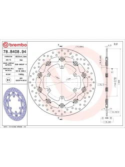Tarcza Hamulcowa Brembo Serie Oro Floating Prime Line Yamaha MT-01 (05-13)/ XVS 950 A Midnight Star (09-16)/ YZF-R7 (99-) [śr. 320 mm]